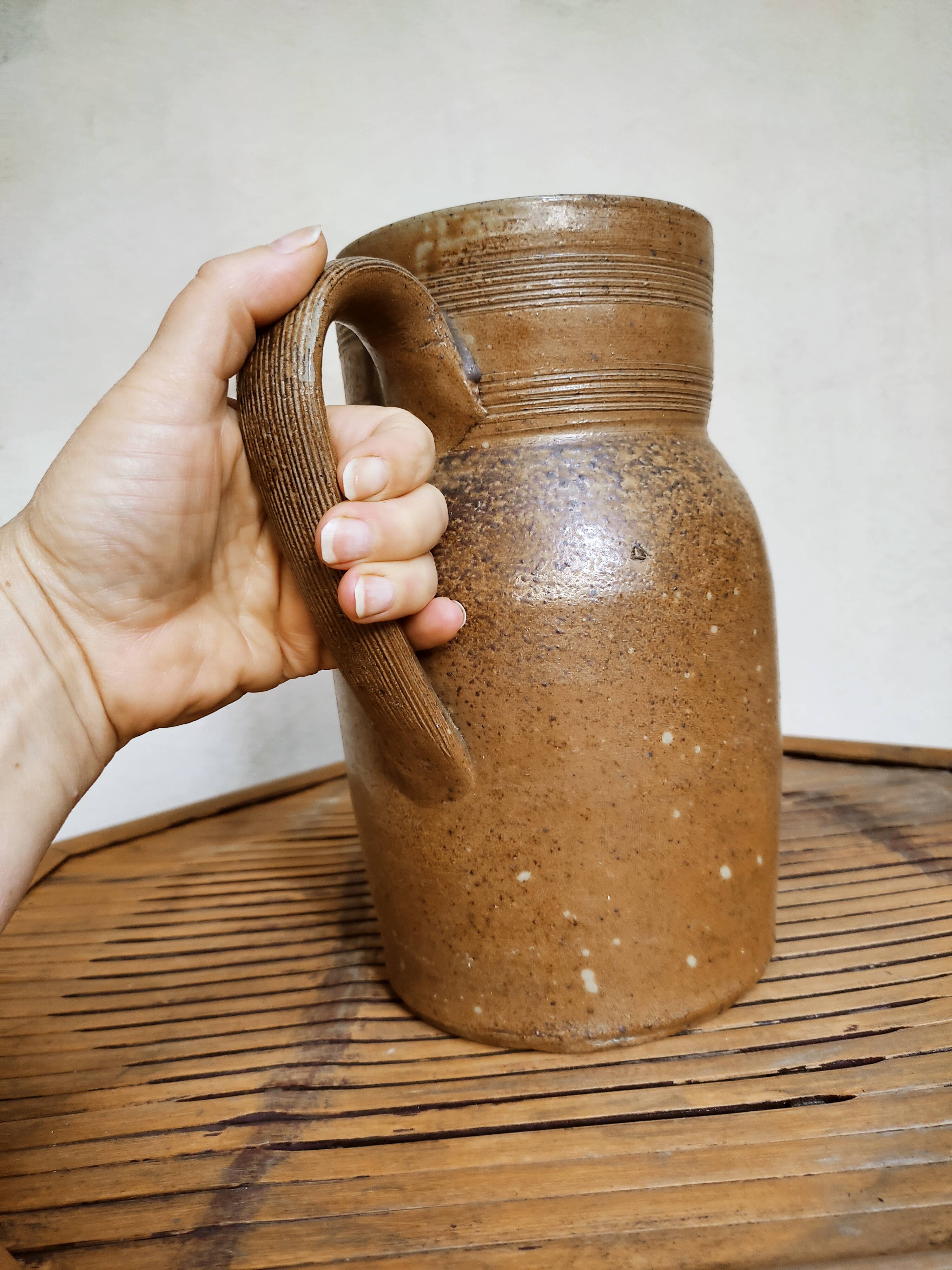 Large pitcher in pyrity sandstone