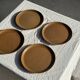 Lot de 4 assiettes à dessert brunes Sarreguemines Modèle Savoie D19.5
