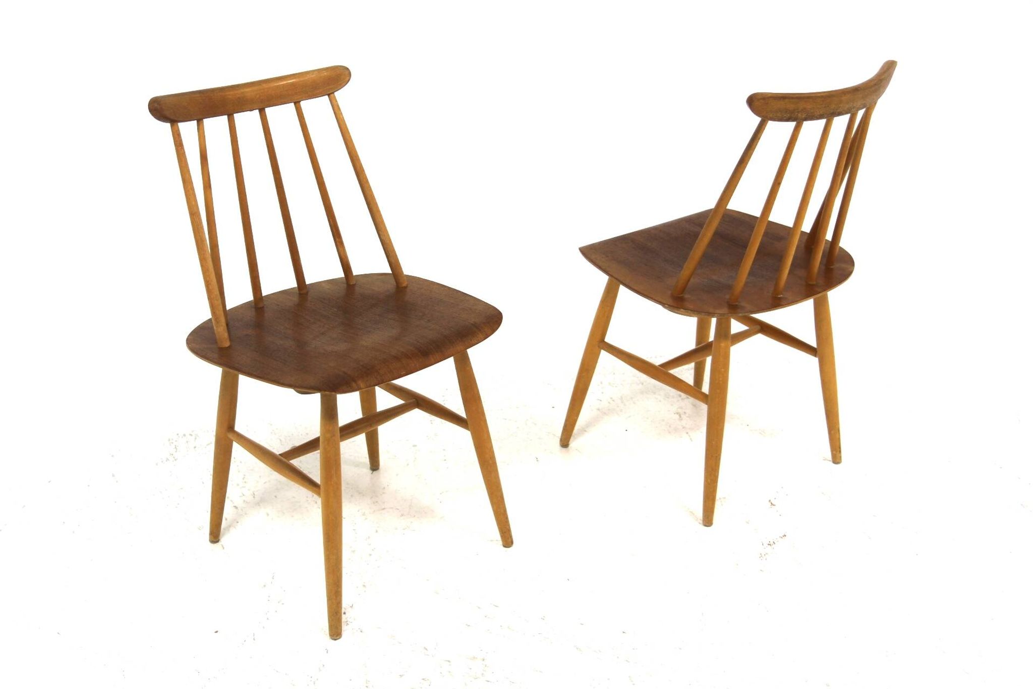 Set of 2 Scandinavian "Fanett" chairs by Ilmari Tapiovaara, Sweden, 1960