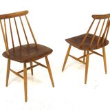 Set of 2 Scandinavian "Fanett" chairs by Ilmari Tapiovaara, Sweden, 1960