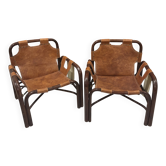 Paire de fauteuils Tito Agnoli années 70
