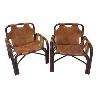 Pair of Tito Agnoli armchairs from the 1970s.