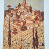 The steep village - Lithograph signed by the artist - 57/100 - Max Savy