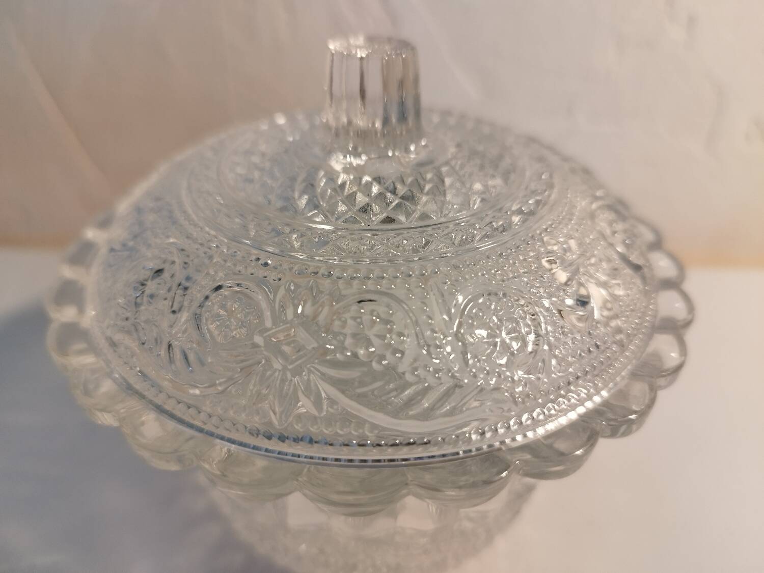 Glass sugar bowl