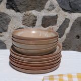 Set of 4 hollow sandstone plates