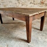 Antique French coffee table – chestnut wood – early 19th century – 82×168×60 cm