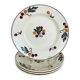 4 Longchamp iron earth soup plates, Aubépine model