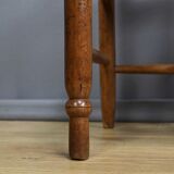 Set of 4 rush-seated chairs in cherry wood – late 19th century