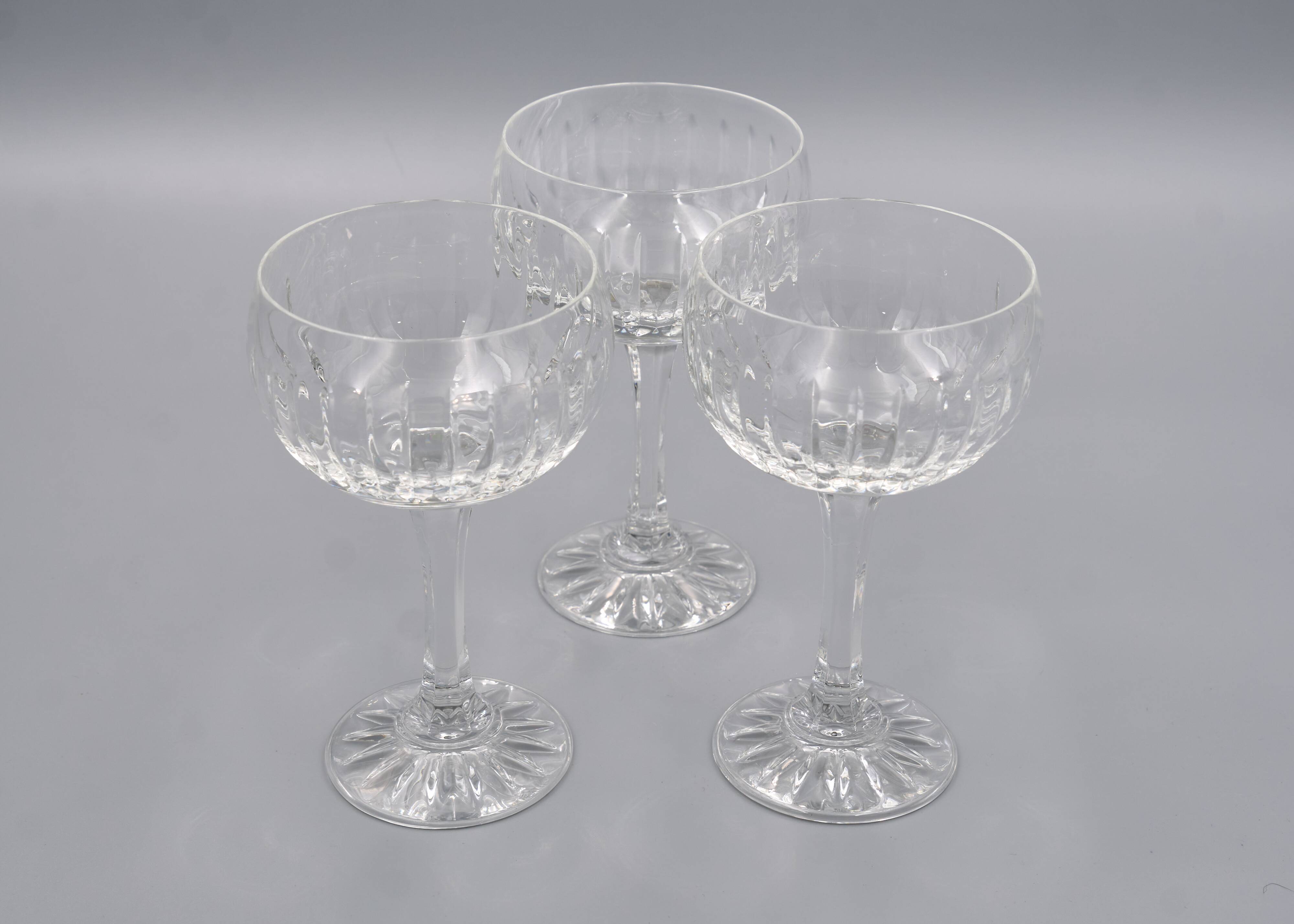 6 Vintage-Style Crystal Champagne Coupes, 1960s Style