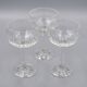 6 Vintage-Style Crystal Champagne Coupes, 1960s Style