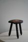 Swedish tripod stool in pine and cowhide, Wabi Sabi, 1950s