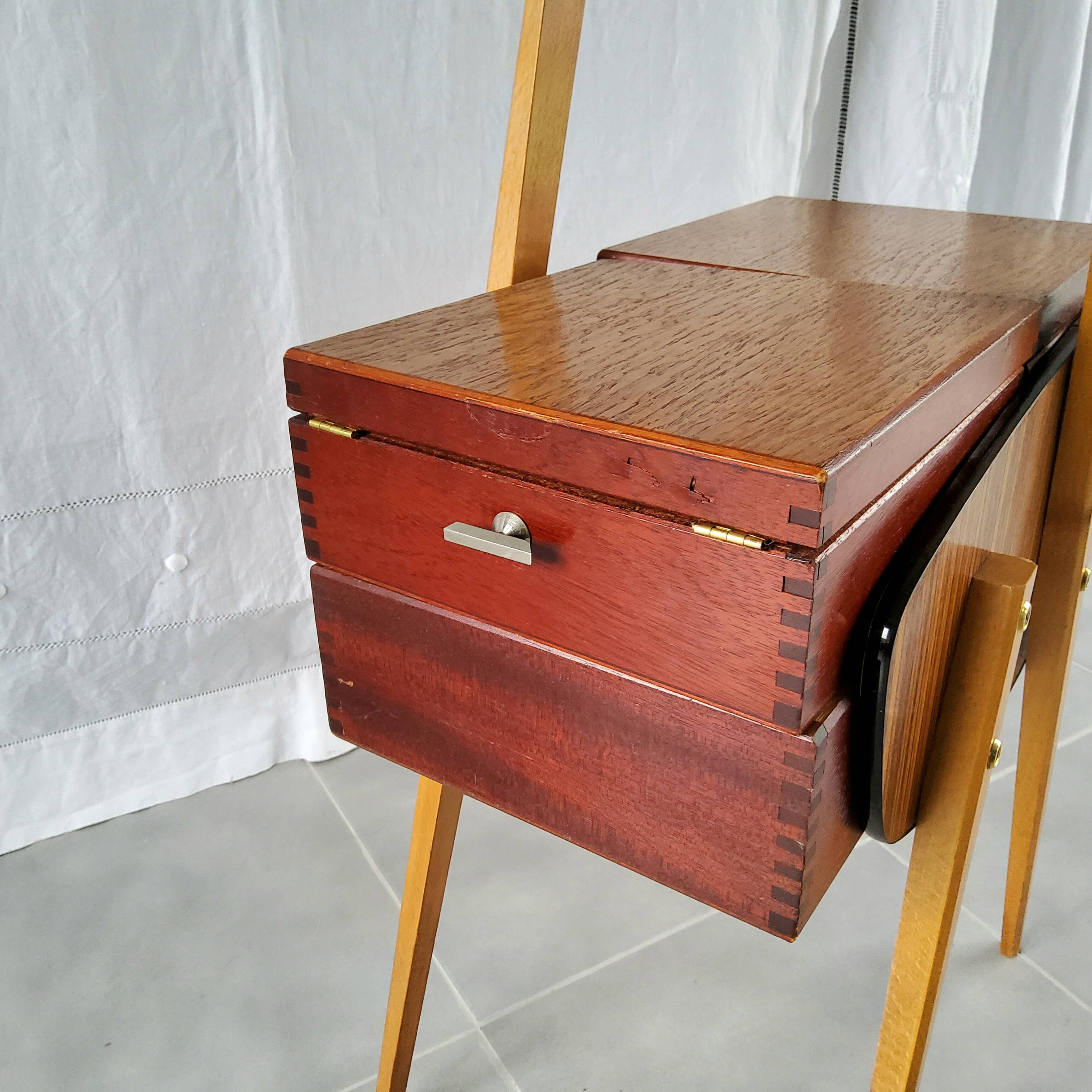 Scandinavian sewing box 50s/60s