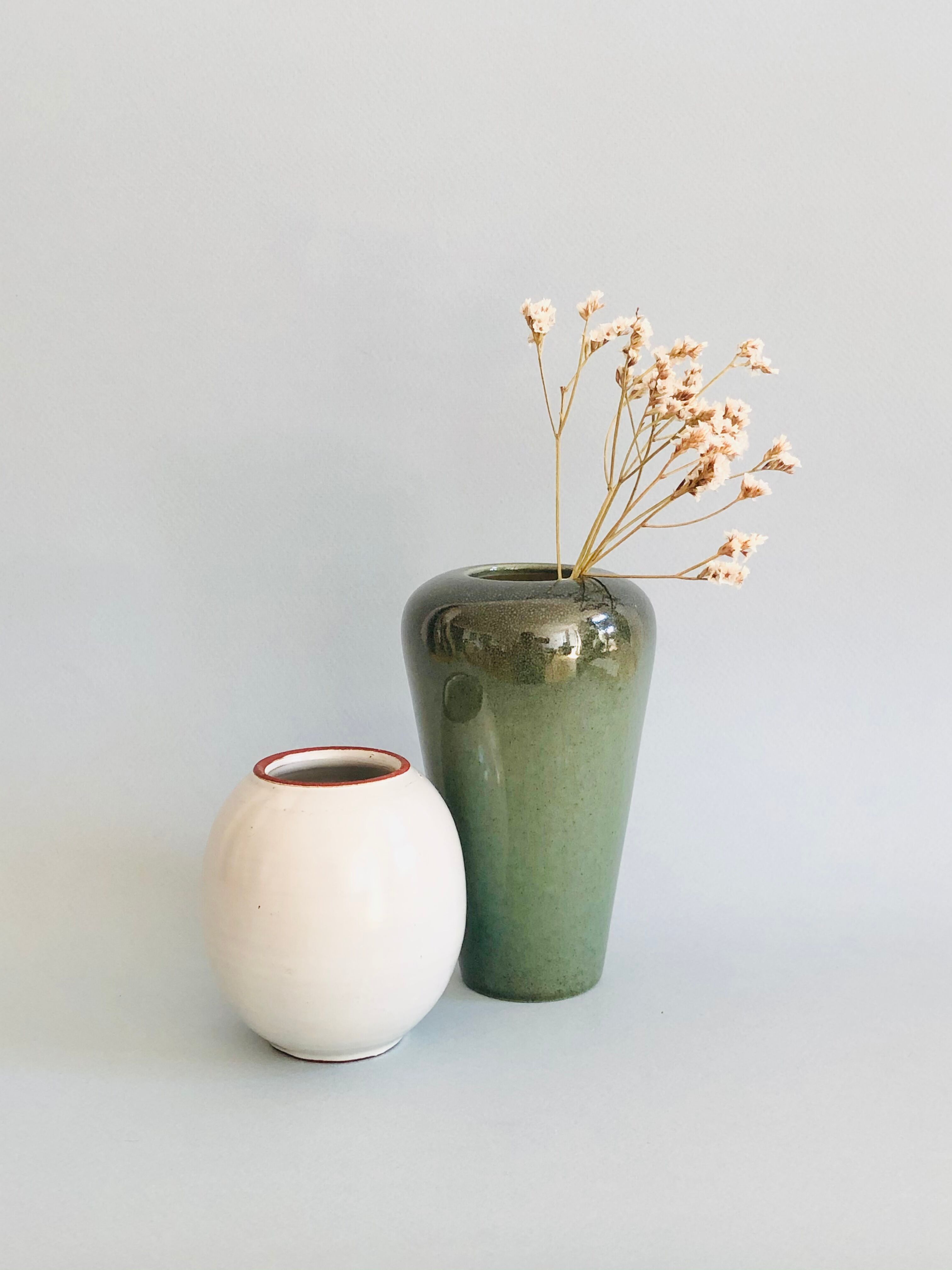 Duo of Dutch ceramic vases
