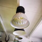 Black and metal industrial hanging lamp