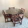 Table et chaises bambou années 70