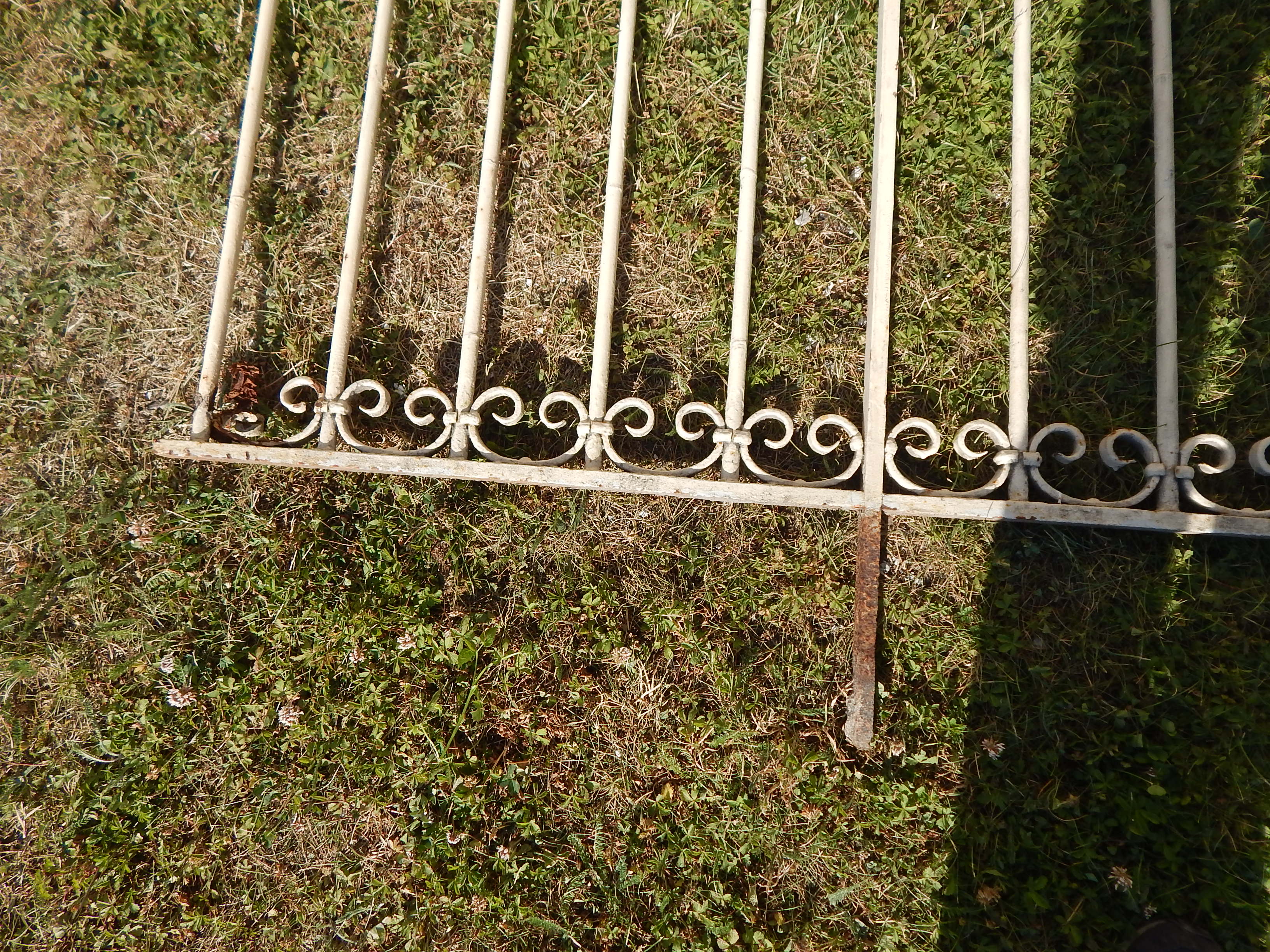 Ancient wrought iron grid