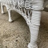 Vintage rattan children's bench