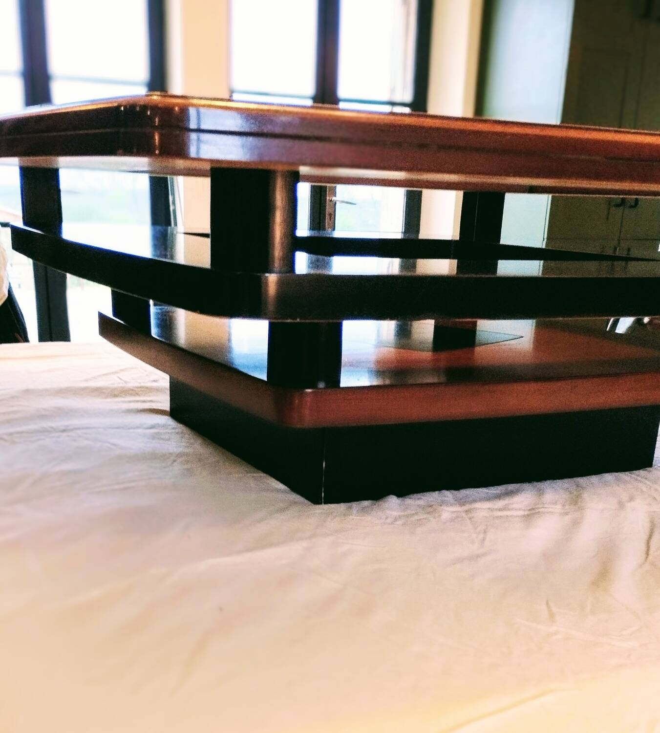 "The Twist" square coffee table