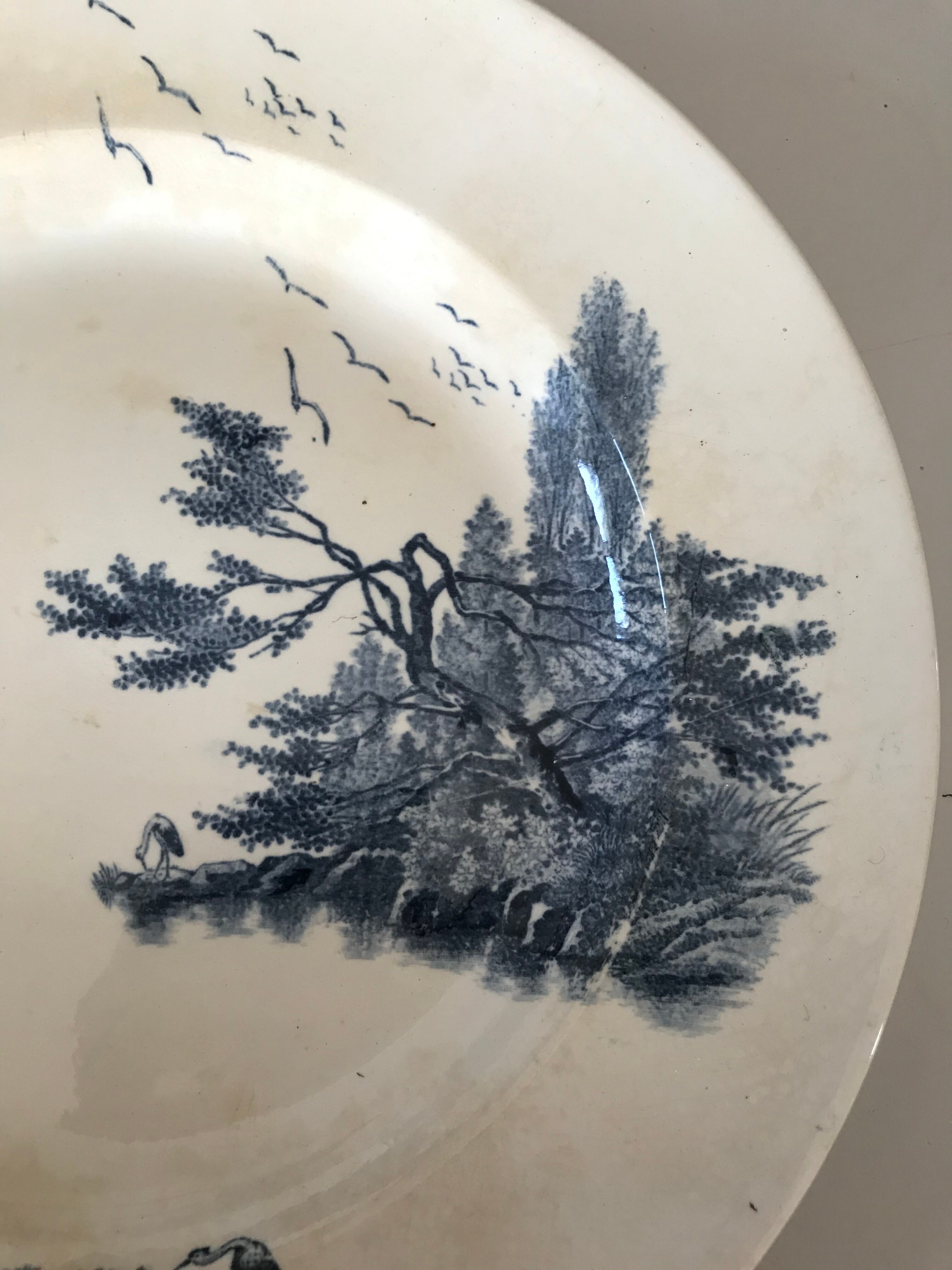 Two iron earth dishes