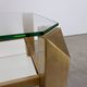 Vintage 23kt gold plate coffee table by Belgochrom, 1970s