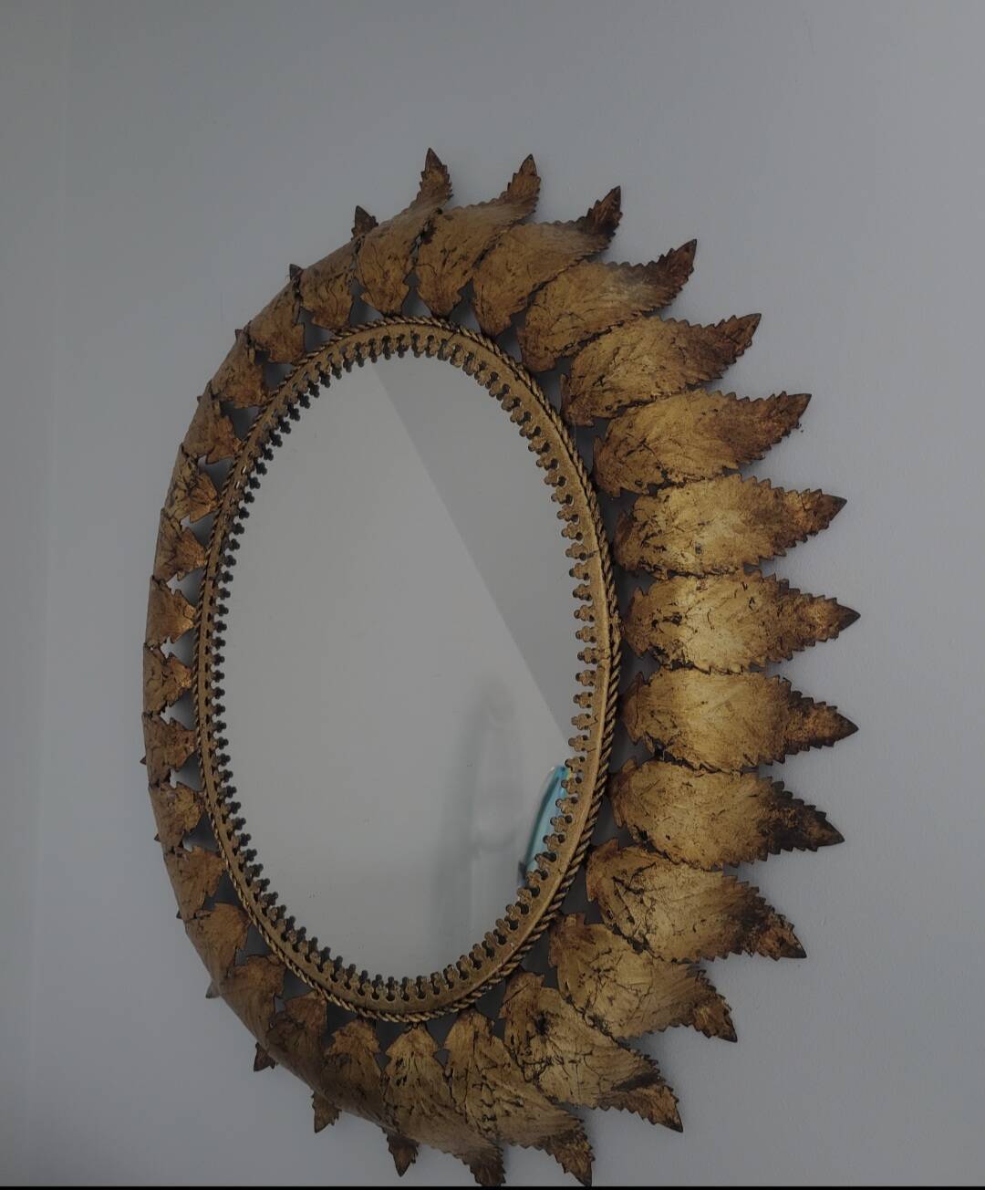 Spaanse vintage zonnespiegel modèle ovale, Spanje, jaren 60