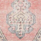 4x7 Pale Red & Beige Rustic Vintage Rug, 129x217Cm