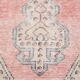Tapis rustique vintage rouge pâle et beige 4x7, 129x217 cm