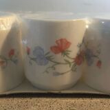 Arcopal service 6 coffee cups scented pea pattern