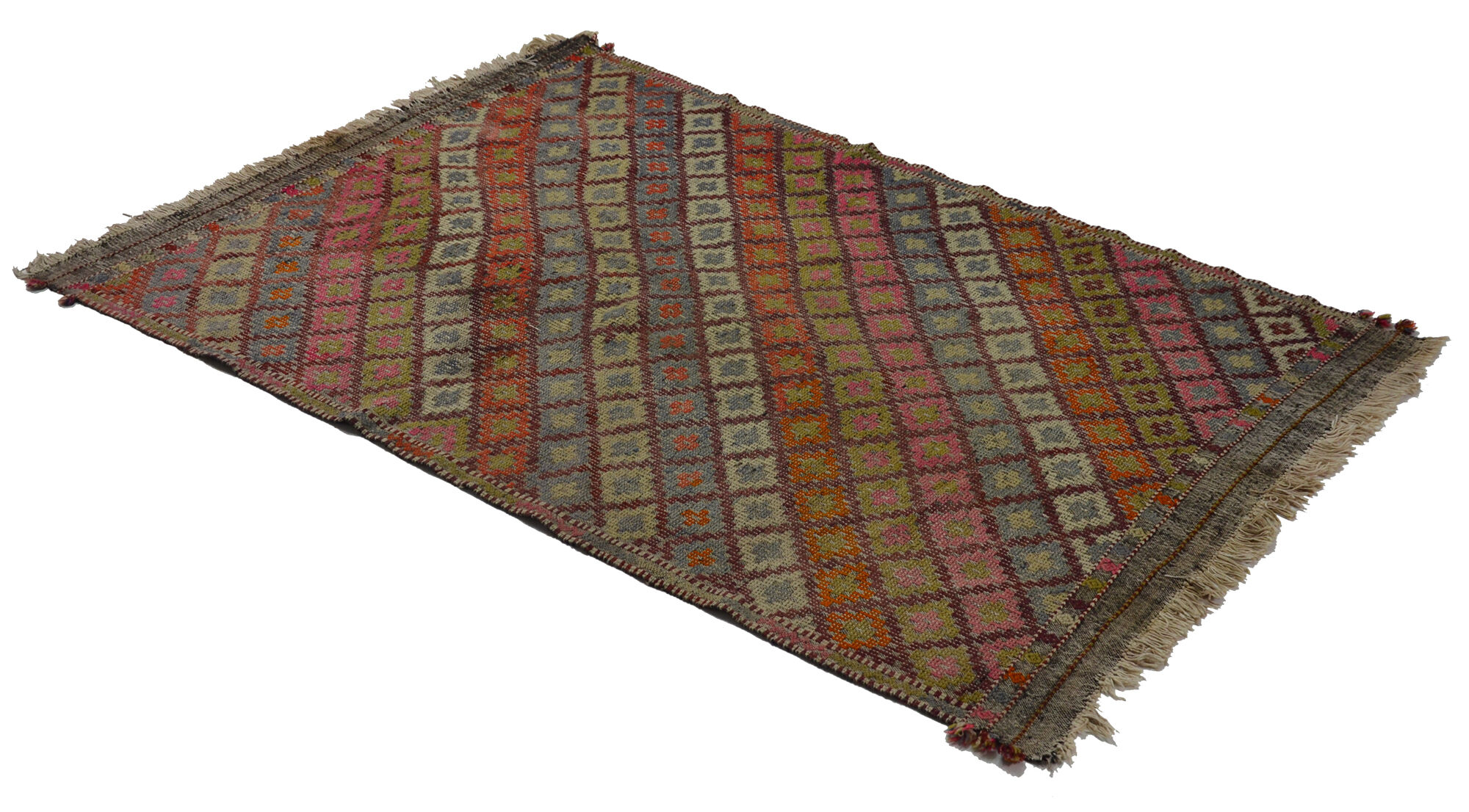 Anatolian handmade kilim rug 230 cm x 146 cm