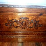 Large oak bench chest