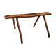 Banc brutaliste en bois d'arbre