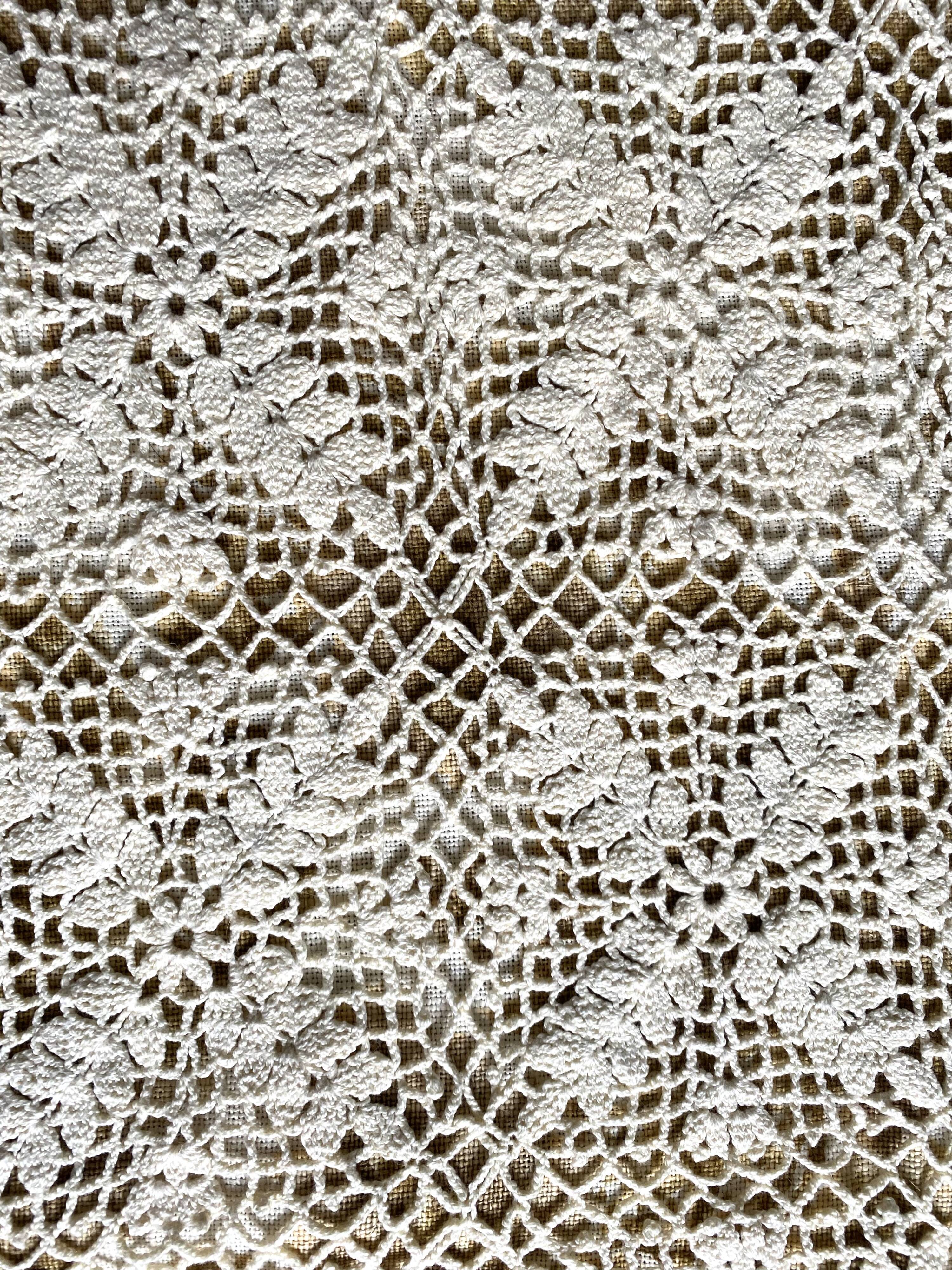 Plaid, crochet bedspread 90X140 cm