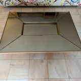 Oak and glass coffee table