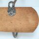 Coat rack wood and metal patinated Samaritaine Paris vintage