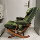 Vintage scandinavian style relax armchair + footrest adjustable tilt