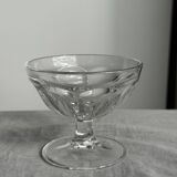 Set of 10 small vintage glass ice cream bowls.
