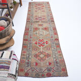 3x10 Turkish vintage runner rug, 80x292cm