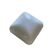 Square wall-mounted ceiling light in white opaline glass, 20 cm, vintage.
