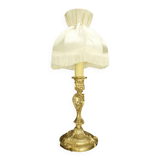 Large Rocaille / Rococo / Louis XV style candlestick lamp from the 19th century - bronze