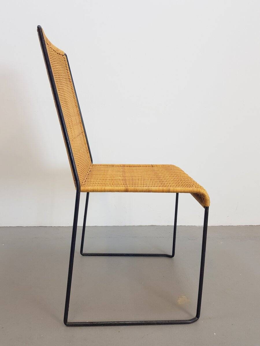 Mid-Century Modern Wicker Wire Chair by Raoul Guys, 1960s