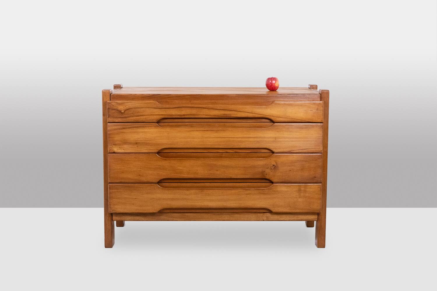 Regain House. Elm chest of drawers. Circa 1970.