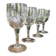 Verres à pied en cristal taillé