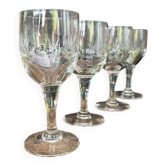 Verres à pied en cristal taillé