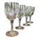 Verres à pied en cristal taillé