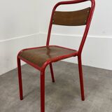 5 industrial style metal chairs, vintage