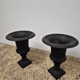 Pair of Medici cast iron vases from Maison Bourgeoise