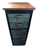 vintage metal/wood filing cabinet