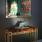 Console Table attributed to Romeo Réga in Brass, 1970s