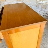 Two-color vintage chest of drawers with 4 drawers, circa 70's