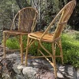 Pair of chairs rattan